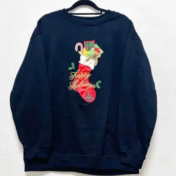 045 구제 의류 블랙 트레이닝복 선물 곰 베어 크리스마스 블랙