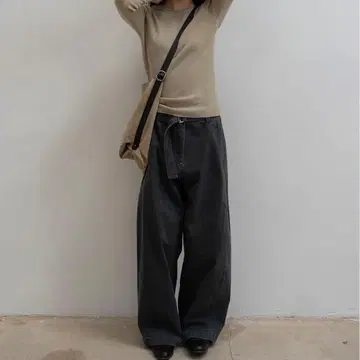 ohotoro asa belted pants 차콜 charcoal