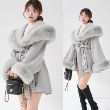 Darich 코트 허리 벨트 프린세스 라인 코트 GRY