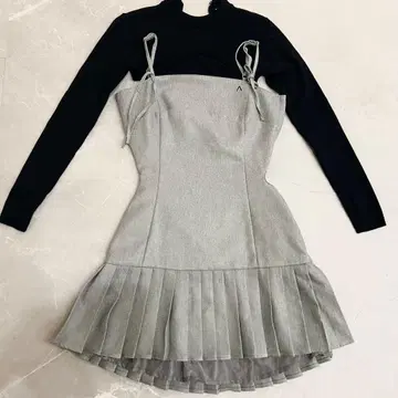 ANDMARY 그레이 블랙 미니 원피스