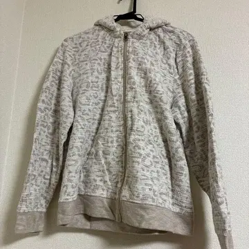 후드 부착 지퍼 후드티 화이트 계열