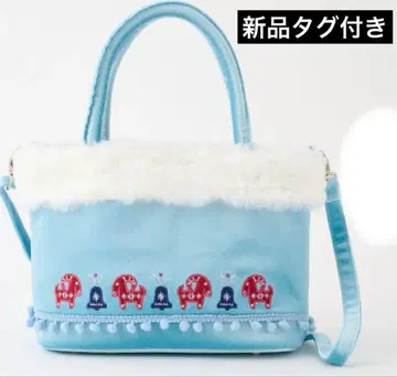 시마무라 디즈니 눈의 여왕 숄더백 스카이블루
