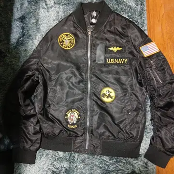 U.S. NAVY 블랙 MA-1 플라이트 자켓