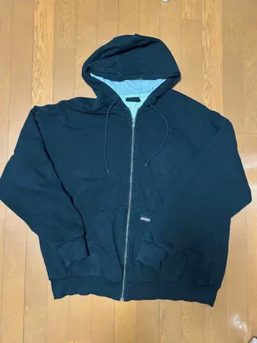 [ 00s ] Dickies 블랙 풀 집업 후드티 안감 써멀 두꺼운 원단