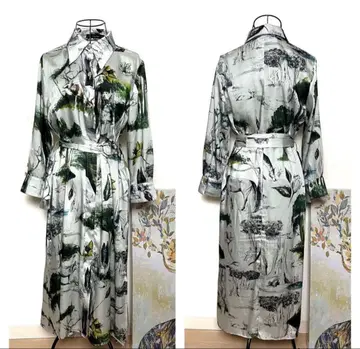 ZARA 자연 풍경/동물 프린트 원피스 M