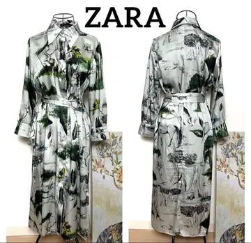 ZARA 자연 풍경/동물 프린트 원피스 M
