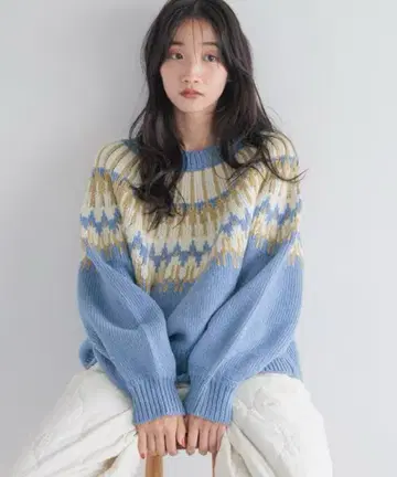 LOWRYS FARM 노르딕 2WAY 가디건