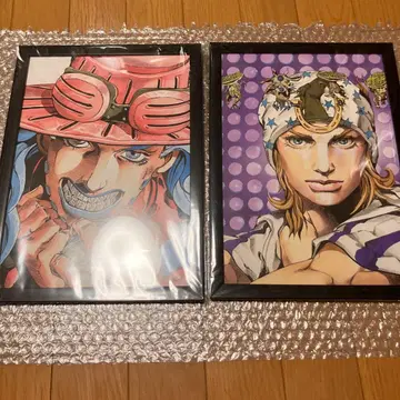 죠죠의 기묘한 모험 액자 포함 포스터 SBR 자이로 조니 AB 2장 세트