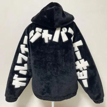 GALFY 갈피 퍼 지퍼 후드티 블랙 카타카나 로고 레어