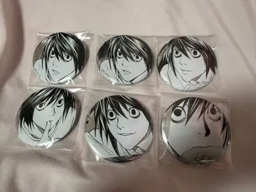 DEATHNOTE 데스노트 최애 캐릭터 캔뱃지 L 6개 세트 묶음 판매