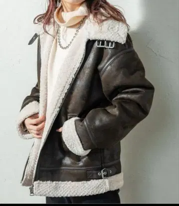 mystic 플라이트 보아 자켓 가죽 보아 블루종