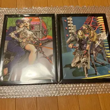 죠죠의 기묘한 모험 액자 포함 포스터 피렌체 도쿄 타워 2장 세트