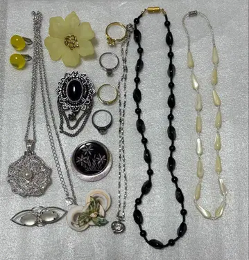 레트로 귀여운 액세서리 묶음 판매 목걸이 브로치 반지 등