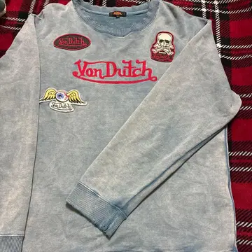 Von Dutch 자수 패치 트레이닝복 빈티지 가공 스트릿 Y2K