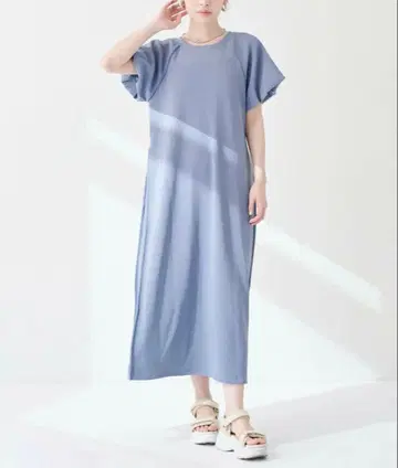 [ mamamo ] osono 편안함 2WAY 립플 원피스 블루