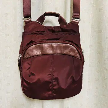 새상품급 카나나 프로젝트 경량 숄더백 나일론 x 천연 가죽 브라운