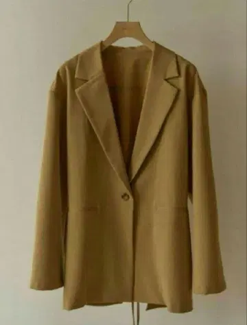 eaphi 백 리본 클래시 재킷 카멜 미색