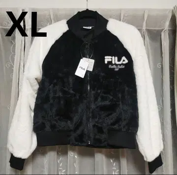 새상품 가을/겨울 XL 휠라 FILA 인조 모피 스타디움 자켓 블루종