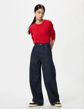 [UNIQLO] 배기 커브 진스 (짧은 기장) 69 NAVY 24