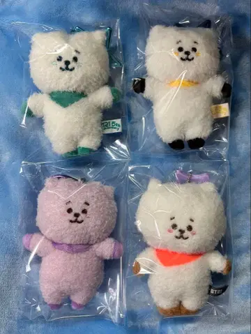 BTS JIN 진 BT21 RJ 봉제 인형 키 참