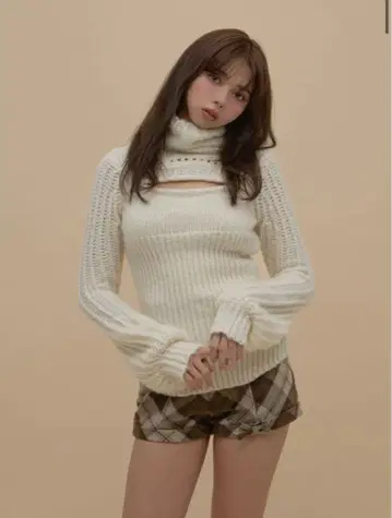 andmary Donna knit tops white