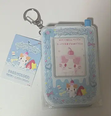 산리오 마쉬멜로우 같은 폭신폭신 냥코 패스 케이스 Y2K 휘핑 데코