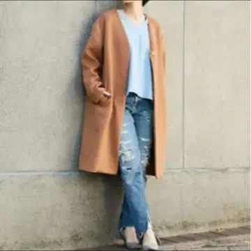 브라운 롱 체스터 코트