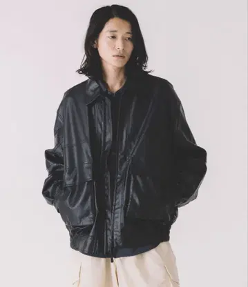 인조 가죽 블루종 / 빅 실루엣 블루종