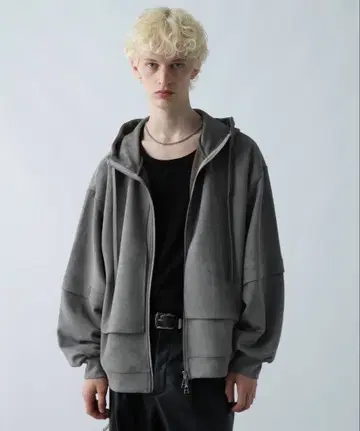 HARE 스웨이드 플래시 후드티