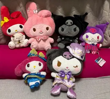 산리오 마이멜로디 쿠로미 봉제 인형 6체 세트