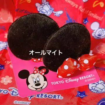 디즈니 미니 도트 패치 헤어 클립 헤어핀 리본