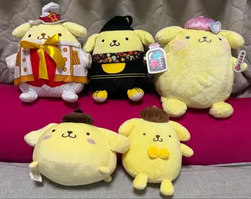 산리오 폼폼푸딩 봉제 인형 5개 세트