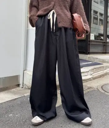 차오패닉 티피 스타일업 부드러운 와이드 이지 팬츠 블랙 M