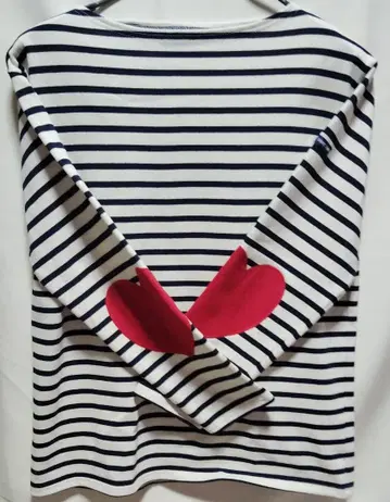 새상품, SAINT JAMES 엘르 하트 패치 긴팔 T셔츠