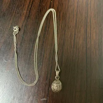 실버925 스카라베 펜던트 목걸이 약 45cm