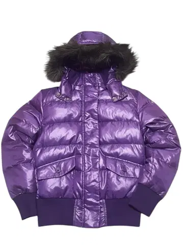 y2k 프리미엄 다운 자켓 그런지 퍼 짧은 기장 시크 스타일 유니클로