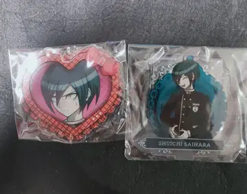 뉴 단간론파 V3 하트형 아크릴 배지 아크릴 스탠드 사이하라 슈이치