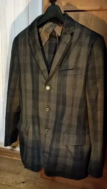 로버트 홀 robert Hall 테일러드 자켓 브라운 체크