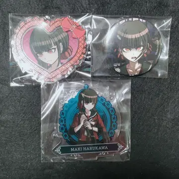 단간론파 하트형 아크릴 배지 캔뱃지 아크릴 스탠드 하루카와 마키