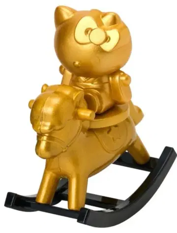 헬로키티 시크릿 목마 마스코트 골드