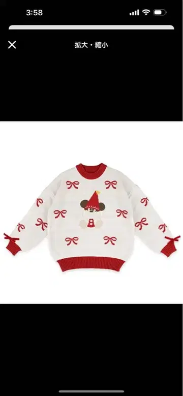 산타 모자 캐릭터 스웨터 프리 사이즈