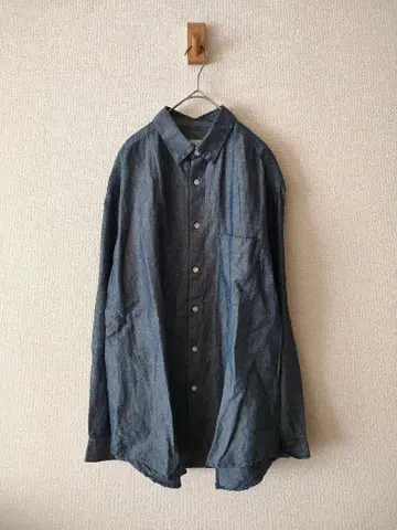 02221-0019 코튼 린넨 바지 와이드 레귤러 카라 셔츠