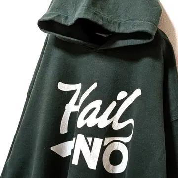 길단 HAIL NO 로고 후드 맨투맨 그린 녹색 구제 의류