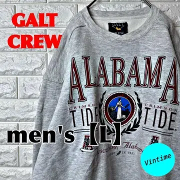 AA17 [GALT CREW] 프린트 맨투맨 [남성용 L] 라이트 그레이