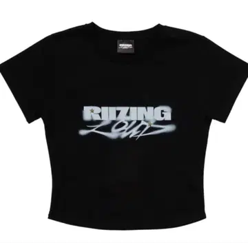 RIZING 크롭 T셔츠 블랙