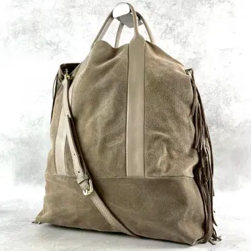 CHRISTIAN VILLA 2way 숄더백 스웨이드 프린지