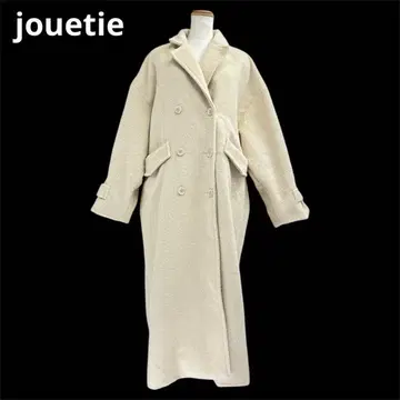 새상품급 쥬에티 jouetie 롱 코트 M 아이보리 b5K005