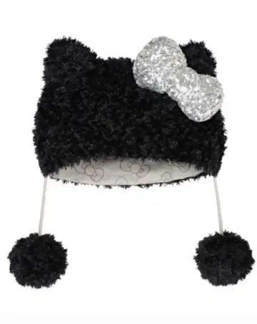 usj 헬로키티 꽁지 모자 햇 블랙