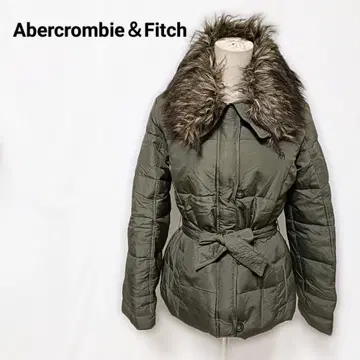 [ 새상품급 ] 아바클로 퍼 달린 다운 자켓 S 카키 벨트 포함