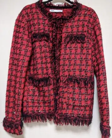 ZARA 노카라 자켓 M 빨검 새상품급 하자품